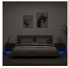 Image de Tables de Chevet Murales avec Lumières LED 2 pcs, Armoires de Nuit, Tables de Nuit Chambre, Moderne, Noir Bois 836815