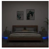 Image de Tables de Chevet Murales avec Lumières LED 2 pcs, Armoires de Nuit, Tables de Nuit Chambre, Moderne, Gris Béton Bois 836819
