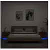 Image de Tables de chevet murales avec lumières LED 2 pcs chêne fumé836821
