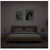 Image de Tables de Chevet Murales avec Lumières LED 2 pcs, Armoires de Nuit, Tables de Nuit Chambre, Moderne, Chêne Sonoma 836831