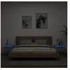 Image de Tables de Chevet Murales avec Lumières LED 2 pcs, Armoires de Nuit, Tables de Nuit Chambre, Moderne, Gris Béton Bois 836833