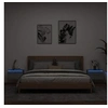Image de Tables de Chevet Murales avec Lumières LED 2 pcs, Armoires de Nuit, Tables de Nuit Chambre, Moderne, Sonoma Gris Bois 836837