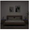 Image de Tables de Chevet Murales avec Lumières LED 2 pcs, Armoires de Nuit, Tables de Nuit Chambre, Moderne, Chêne Marron 836839