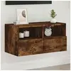 Image de Meuble TV mural chêne fumé 60x30x30 cm bois d'ingénierie836862