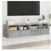 Image de Meubles TV muraux 2pcs sonoma gris 60x30x30cm bois d ingénierie