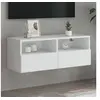 Image de Meuble TV mural blanc 80x30x30 cm bois d'ingénierie 836868