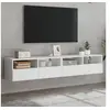 Image de Meubles TV muraux 2 pcs blanc 80x30x30 cm bois d'ingénierie 836869