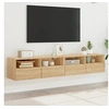 Image de Meubles TV muraux 2 pcs chêne sonoma 80x30x30cm bois ingénierie 836873