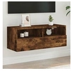 Image de Tv-wandmeubel 80x30x30 cm bewerkt hout gerookt eikenkleurig836876