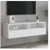 Image de Meuble TV mural blanc 100x30x30 cm bois d'ingénierie 836882