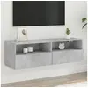 Image de Meuble TV mural gris béton 100x30x30 cm bois d'ingénierie 836888
