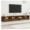 Image de Meubles TV muraux 2pcs chêne fumé 100x30x30cm bois d'ingénierie 836891