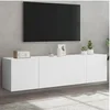 Image de Meubles TV muraux 2 pcs blanc 80x30x41 cm