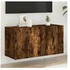 Image de Meuble TV mural chêne fumé 80x30x41 cm 836960