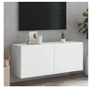 Image de Meuble TV mural blanc 100x30x41 cm