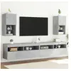 Image de Meubles TV avec lumières LED 2 pcs gris béton 30,5x30x60 cm 836994