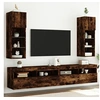 Image de Meubles TV avec Lumières LED 2 pcs, Armoires de Télévision Murales, Meubles Télé avec Rangement Salon Salle de Séjour, Chêne Fumé