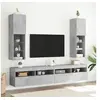 Image de Meubles TV avec Lumières LED 2 pcs, Armoires de Télévision Murales, Meubles Télé avec Rangement Salon Salle de 837022