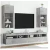 Image de Meubles TV avec lumières LED 2 pcs gris béton 40,5x30x90 cm