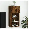 Image de Meuble TV avec lumières LED chêne fumé 40,5x30x90 cm837051