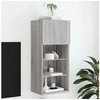 Image de Meuble TV avec Lumières LED, Armoire de Télévision Murale avec Rangement, Meuble Télé Suspendu Salon Salle de Séjour, 837053