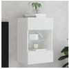 Image de Meuble TV mural avec lumières LED blanc 40x30x60,5 cm