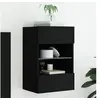 Image de Meuble TV Mural avec Lumières LED, Armoire de Télévision Suspendue avec Etagère, Meuble Télé Flottant Salon, Moderne, 837080