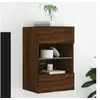Image de Meuble TV Mural avec Lumières LED, Armoire de Télévision Suspendue avec Etagère, Meuble Télé Flottant, Moderne, Chêne 837090