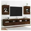 Image de Meubles TV muraux lumières LED 2 pcs chêne marron 40x30x60,5 cm837091