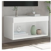 Image de Meuble TV avec lumières LED blanc 60x30x30 cm