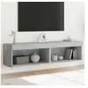 Image de Meubles TV avec lumières LED 2 pcs gris béton 60x30x30 cm