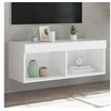 Image de Meuble TV avec lumières LED blanc 80x30x30 cm