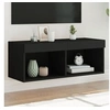 Image de Meuble TV avec Lumières LED, Armoire de Télévision Murale avec Rangement, Meuble Télé Suspendu Salon Salle de Séjour, 837143