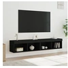 Image de Meubles TV avec lumières LED 2 pcs noir 80x30x30 cm 837144