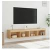 Image de Meubles TV avec lumières LED 2 pcs chêne sonoma 80x30x30 cm 837146