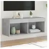 Image de Meuble TV avec Lumières LED, Armoire de Télévision Murale avec Rangement, Meuble Télé Suspendu Salon Salle de Séjour, 837147