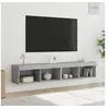 Image de Meubles TV avec lumières LED 2 pcs gris béton 80x30x30 cm 837148
