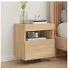 Image de Meubles TV muraux lumières LED 2 pcs chêne sonoma 40x30x40 cm837174