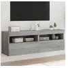 Image de Meubles TV muraux et lumières LED 2pcs sonoma gris 60x30x40 cm
