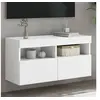 Image de Meuble TV Mural avec Lumières LED, Armoire de Télévision Suspendue avec Rangement, Meuble Télé Flottant Salon, 837197