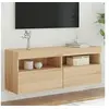 Image de Meuble TV Mural avec Lumières LED, Armoire de Télévision Suspendue, Meuble Télé Flottant, Moderne, Chêne Sonoma Bois d'Ingénierie 837213