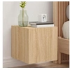 Image de Meuble TV Mural avec Lumières LED, Armoire de Télévision Suspendue, Meuble Télé Flottant, Moderne, Chêne Sonoma Bois 837222