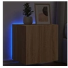 Image de Meuble TV Mural avec Lumières LED, Armoire de Télévision Suspendue, Meuble Télé Flottant, Moderne, Chêne Sonoma Bois 837250
