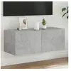 Image de Meuble TV Mural avec Lumières LED, Armoire de Télévision Suspendue avec Rangement, Meuble Télé Flottant, Moderne, 837287