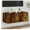 Image de Meuble TV mural avec lumières LED chêne fumé 80x35x31 cm837289