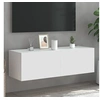 Image de Meuble TV mural avec lumières LED blanc 100x35x31 cm