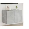 Image de Meuble TV Mural avec Lumières LED, Armoire de Télévision Suspendue avec Rangement, Meuble Télé Flottant, Moderne, 837308