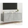 Image de Meubles TV Muraux et Lumières LED 2pcs, Armoires de Télévision Suspendues avec Rangement, Meubles Télé Flottants 837309