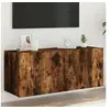 Image de Meuble TV mural avec lumières LED chêne fumé 100x35x41 cm837327