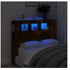 Image de Tête de Lit à LED, Tête de Cadre de Lit, Accessoire de Lit Double, Meuble de Chambre à Coucher Maison Intérieur, 837341